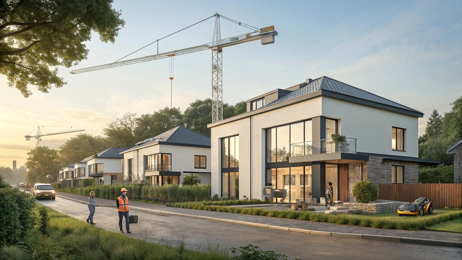 New build housing development